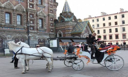 Zdjcie ROSJA / Sankt Petersburg  / Sobr Zmartwychwstania Paskiego  / Svadba