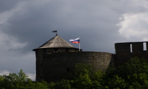 Zdjcie ROSJA / -Leningradzki / Iwangorod / Spojrzenie za rzek