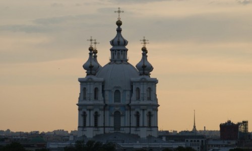 Zdjęcie ROSJA / EUROPA / RAOSJA / ROSJA-SANKT PETERSBURG SOBÓR SMOLNY