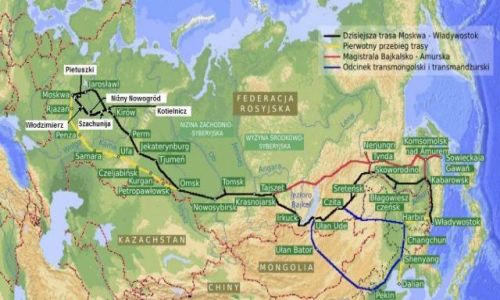 Zdjecie ROSJA / -Syberia / Kraj / mapa azji