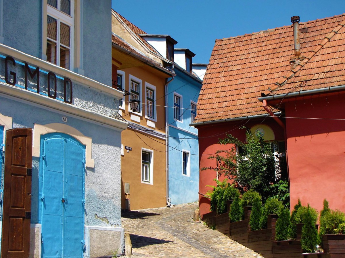 Zdjęcia: Sighisoara, Transylwania, Czerwień i błękit, RUMUNIA Zdjęcia: Sighisoara, Transylwania, Czerwień i błękit, RUMUNIA