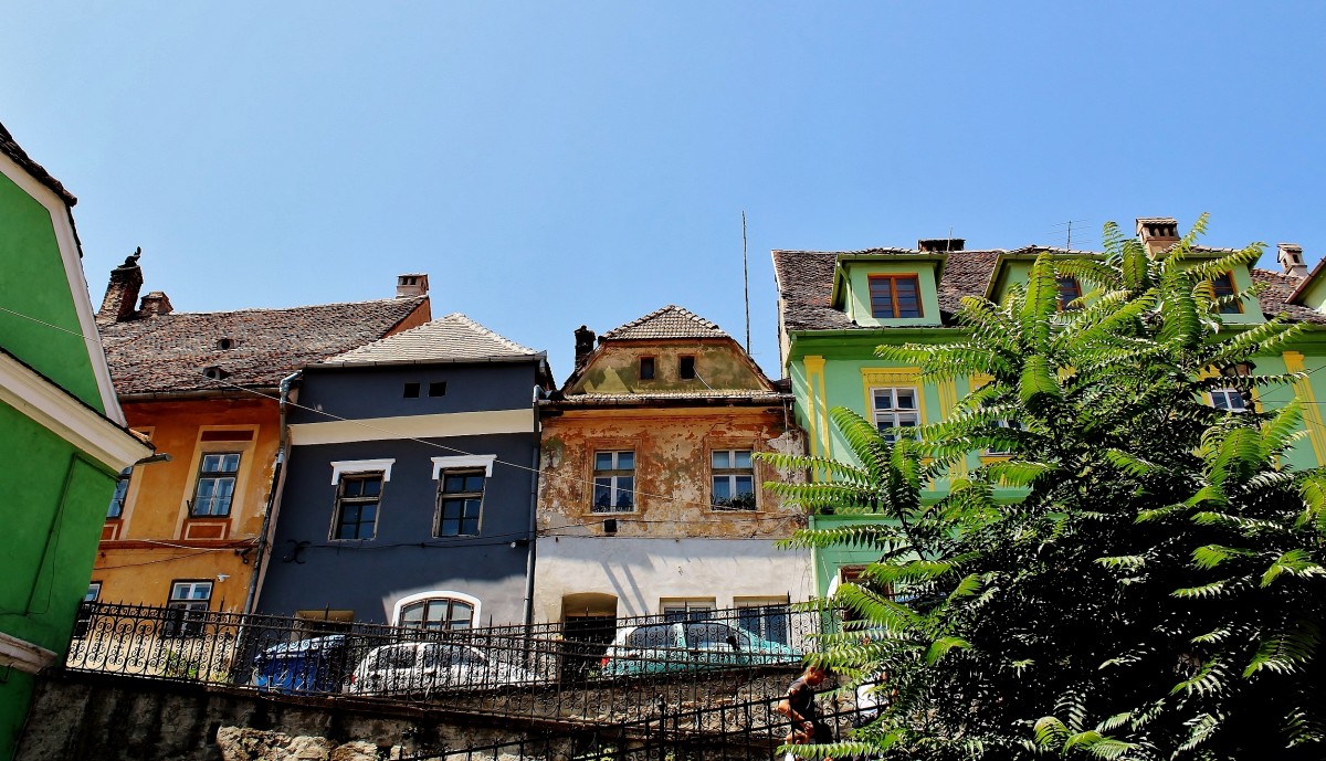 Zdjęcia: Sighișoara, Siedmiogród, Kolorowe kamieniczki, RUMUNIA Zdjęcia: Sighișoara, Siedmiogród, Kolorowe kamieniczki, RUMUNIA