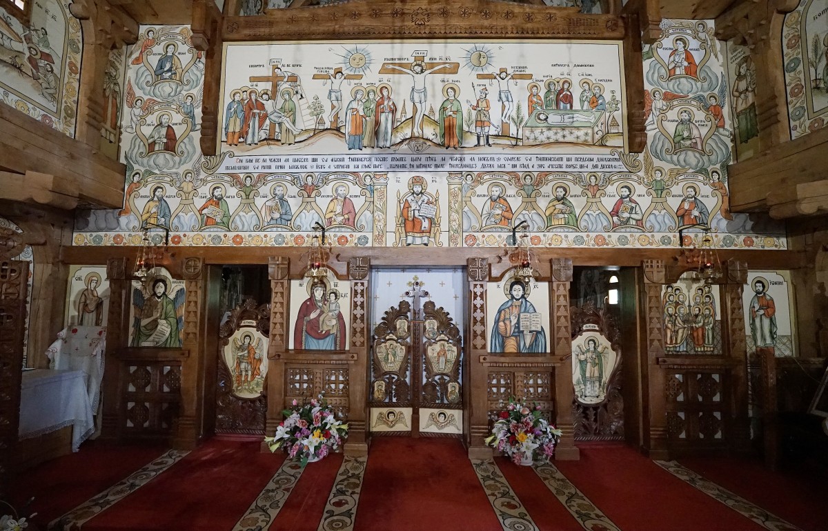 Zdjęcia: Barsana - Kościół Ofiarowania Dziewicy w Świątyni , Maramuresz, Ikonostas, RUMUNIA Zdjęcia: Barsana - Kościół Ofiarowania Dziewicy w Świątyni , Maramuresz, Ikonostas, RUMUNIA