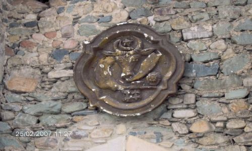 Zdjęcie RUMUNIA / Mołdawia / TARGU NEAMT- ZAMEK / ŚREDNIOWIECZNY  HERB MOŁDAWII