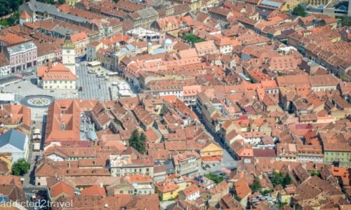 Zdjecie RUMUNIA / Braszw / Braszw / Las czerwonych dachw