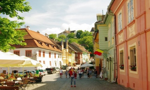 Zdjęcie RUMUNIA / Transylwania / Sighishoara / Przy rynku