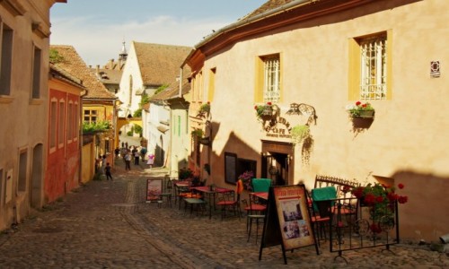 Zdjęcie RUMUNIA / Transylwania / Sighishoara / Nastrojowa uliczka