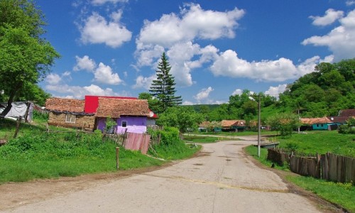 Zdjęcie RUMUNIA / Transylwania / Okolice Bunesti / Cygańska wioska (II)