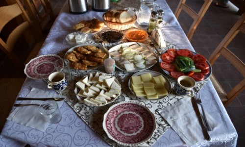 Zdjecie RUMUNIA / Maramuresz / Budesti / A na niadanie sonina  z cebul