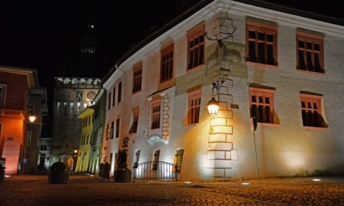Zdjęcie RUMUNIA / Transylwania / Sighișoara / Sighișoara nocą