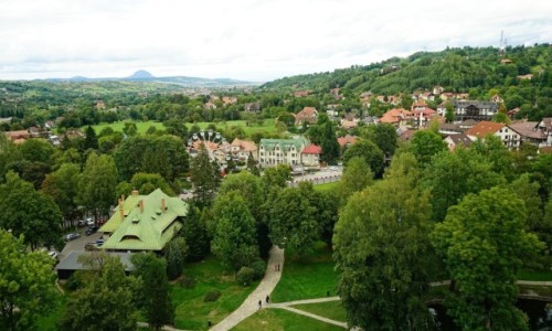 Zdjęcie RUMUNIA / Transylwania  / Bran, zamek hrabiego Drakuli / Widok z wieży