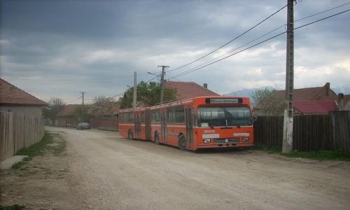 Zdjecie RUMUNIA / Transylwania / Zarnesti / Autobus w Zarnesti