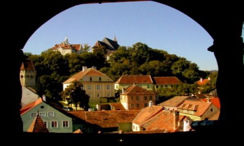Zdjecie RUMUNIA / Transylwania / Sigishoara / okno na wiat