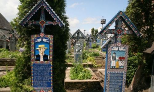Zdjcie RUMUNIA / Bukowina / sapinta / cimitrul vesel