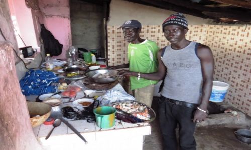 Zdjecie SENEGAL / Prowincja Casamance / Cap Skirring / Kuchnia w restauracji na play