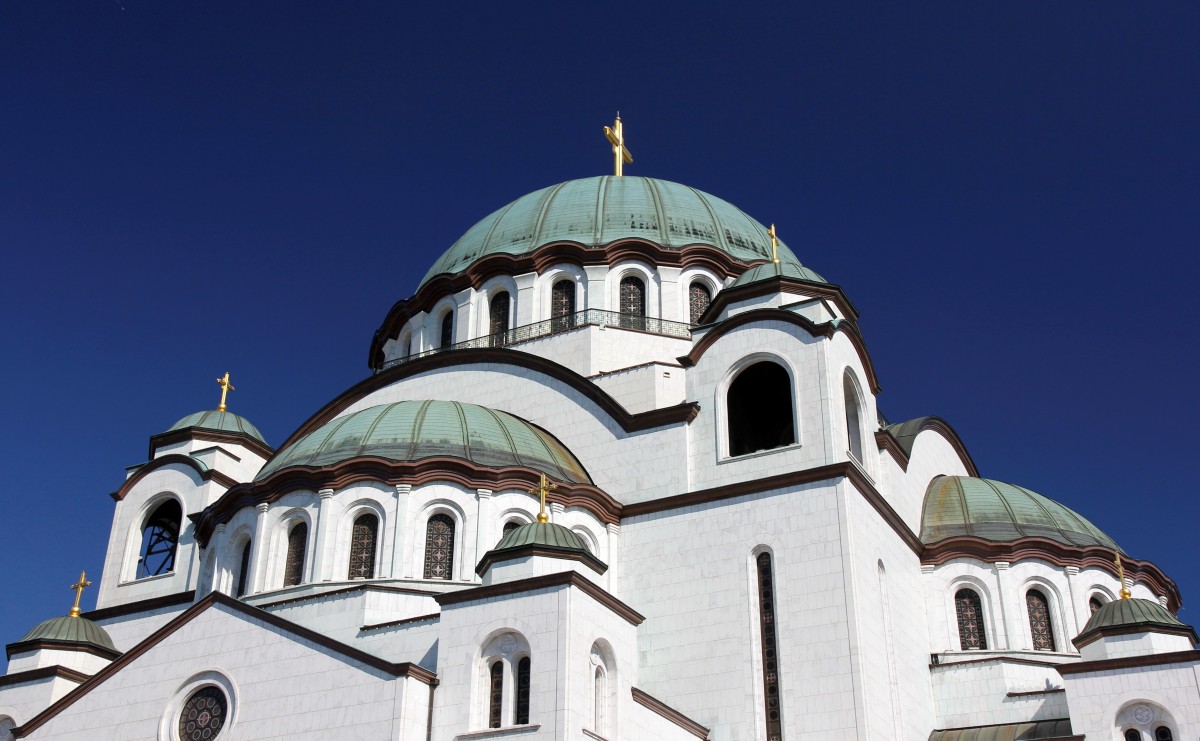Zdjęcia: Belgrad, Kopuły cerkwi św. Sawy, SERBIA Zdjęcia: Belgrad, Kopuły cerkwi św. Sawy, SERBIA