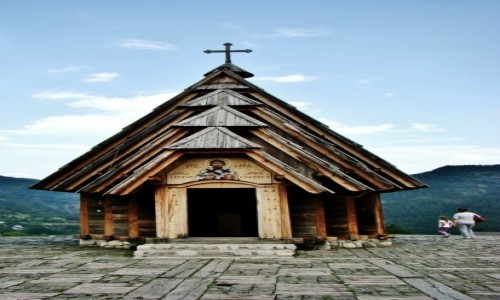 Zdjcie SERBIA / zach.Serbia,Zlatibor / Drvengrad / Drvengrad-drewniane miasto Kusturicy/cerkiew w.Sawy/