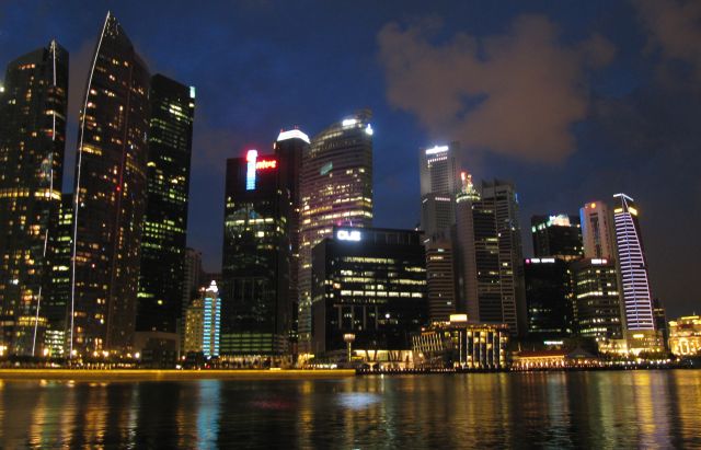 Zdjęcia: Singapur, Singapur, Singapur nocą-widok na miasto, SINGAPUR Zdjęcia: Singapur, Singapur, Singapur nocą-widok na miasto, SINGAPUR