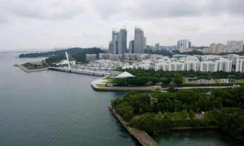 Zdjcie SINGAPUR / Singapur / Zatoka / Widok na miasto z kolejki
