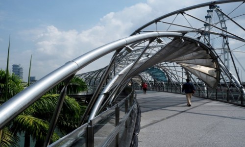 Zdjcie SINGAPUR / pd -wsch Azja / Marina Bay / Helix Bridge