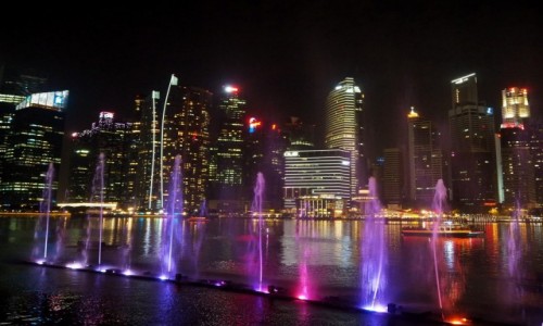 Zdjcie SINGAPUR / pd -wsch Azja / Marina Bay / By night