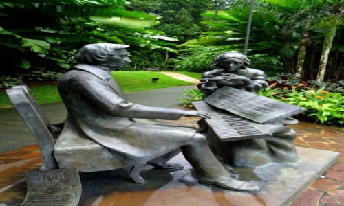 SINGAPUR / Singapur / Ogrd Botaniczny / Chopin w Singapurze