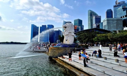 Zdjecie SINGAPUR / Singapur / Marina Bay / Merlion