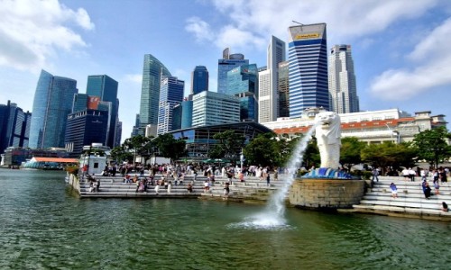 Zdjecie SINGAPUR / Singapur / Marina Bay / Merlion 2