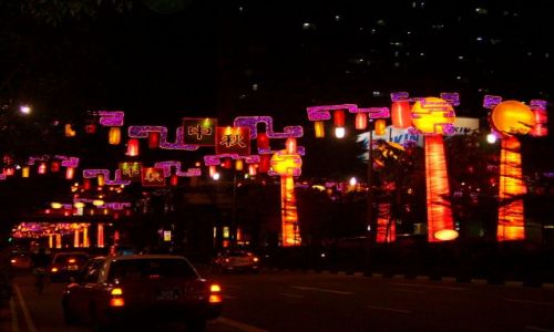 Zdjęcie SINGAPUR / Singapore / dzielnica chińska / wieczorne China Town