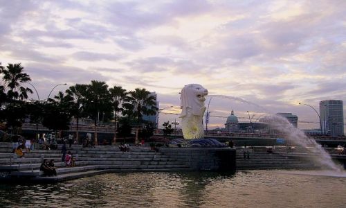 Zdjcie SINGAPUR / Singapur / Singapore Bay / symbol Sinapuru - Merilion