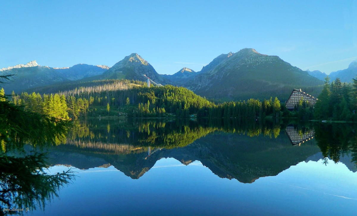 Zdjęcia: Szczyrbski Staw., Wysokie Tatry., Wschód słońca na Szczyrbskim Stawem., SłOWACJA Zdjęcia: Szczyrbski Staw., Wysokie Tatry., Wschód słońca na Szczyrbskim Stawem., SłOWACJA