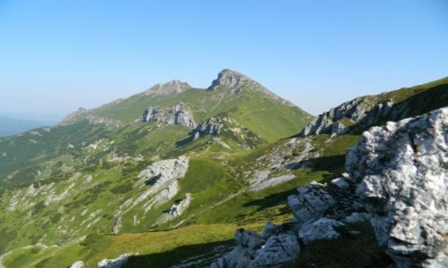 Zdjęcie SłOWACJA / Tatry  Bielskie / gdzieś na szlaku / widok na Hawrań