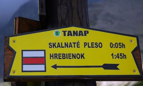 Zdjęcie SłOWACJA / Tatry Wysokie / Skalne jezioro / Drogowskaz