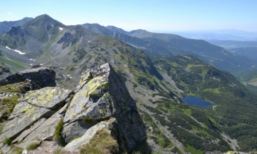 Zdjecie SOWACJA / Tatry Zachodnie / Rohacz Ostry / Widok z Ostrego na Rohackie stawy