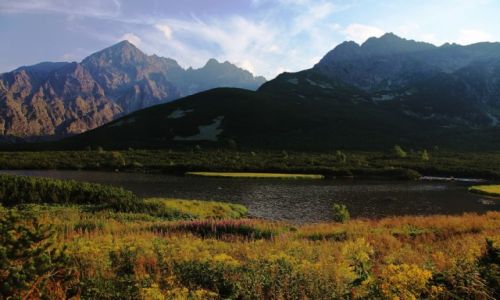 Zdjcie SOWACJA / Tatry Bielskie / Dolina Biaych Staww  / Wielki Biay Staw o zachodzie soca
