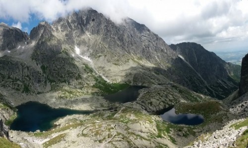 Zdjecie SOWACJA / Lodowa Przecz.2372 m. / Dolina Piciu Staww Spiskich. / Panorama - Pi Staww Spiskich.