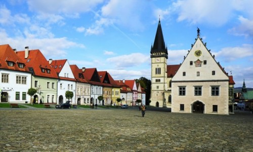 Zdjęcie SłOWACJA / Szarysz / Bardejów / Rynek z ratuszem i Bazyliką św. Idziego