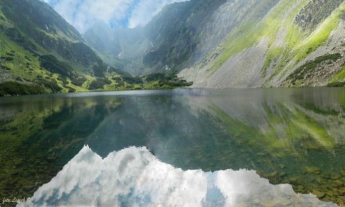 Zdjecie SOWACJA / Odnoga Doliny Koprowej. / Dolina Ciemnosmreczaska. / Nad Ninim Ciemnosmreczaskim Stawem - Panorama.