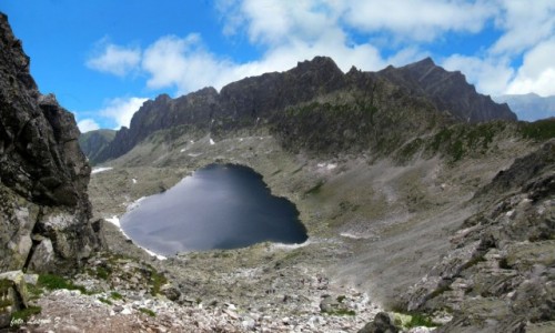 Zdjcie SOWACJA / Bystra awka 2300 m. / Dolina Furkotna. / Wyni Wielki Furkotny Staw z Bystrej awki.