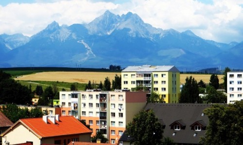 Zdjcie SOWACJA / Spisz / Kiemark / panorama Tatr z murw zamku