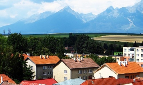 Zdjcie SOWACJA / Spisz / Kiemark / panorama Tatr z murw zamku