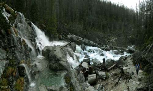 Zdjcie SOWACJA / Wysokie Tatry. / Wodospady Zimnej Wody. / Wodospady Zimnej Wody - Wodospad Wielki z gry.