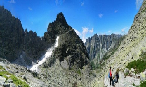 Zdjcie SOWACJA / Rysy. / Szlak na Rysy. / Panorama z Bramki do Krlestwa Rysw.