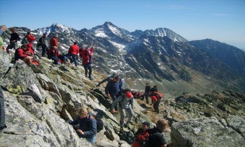 Zdjęcie SłOWACJA / Tatry Słowackie / Koprowski Szczyt / spotaknie na szczycie
