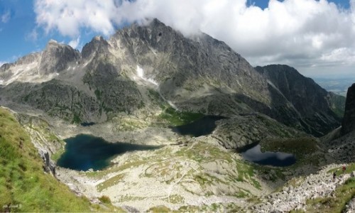 Zdjcie SOWACJA / Wysokie Tatry. / Szlak  na  Lodow Przecz (Siodeka) / Panorama - Pi staww w Spiskiej 