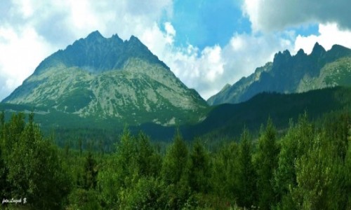Zdjęcie SłOWACJA / Wysokie Tatry. / Okolice Starego Smokowca. / Gerlach - Król Tatr z drogi.