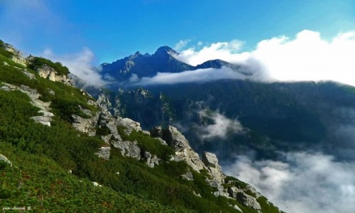 Zdjecie SOWACJA / Wysokie Tatry. / Sawkowska Kazalnica Maksymiliana. / Ze szlaku na Sawkowski Szczyt - z pierwszego podejcia.