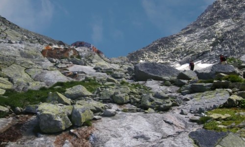 Zdjcie SOWACJA / Wysokie Tatry. / Szlak na Rysy / Chata pod Rysami.