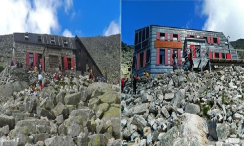 Zdjecie SOWACJA / Wysokie Tatry. / Schronisko pod Rysami. / Chata pod Rysami z 2008 r. i 2016 r.
