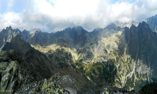 Zdjecie SOWACJA / Wysokie Tatry. / Sawkowski Szczyt  2452,4 m. / Panorama ze Sawkowskiego Szczytu.